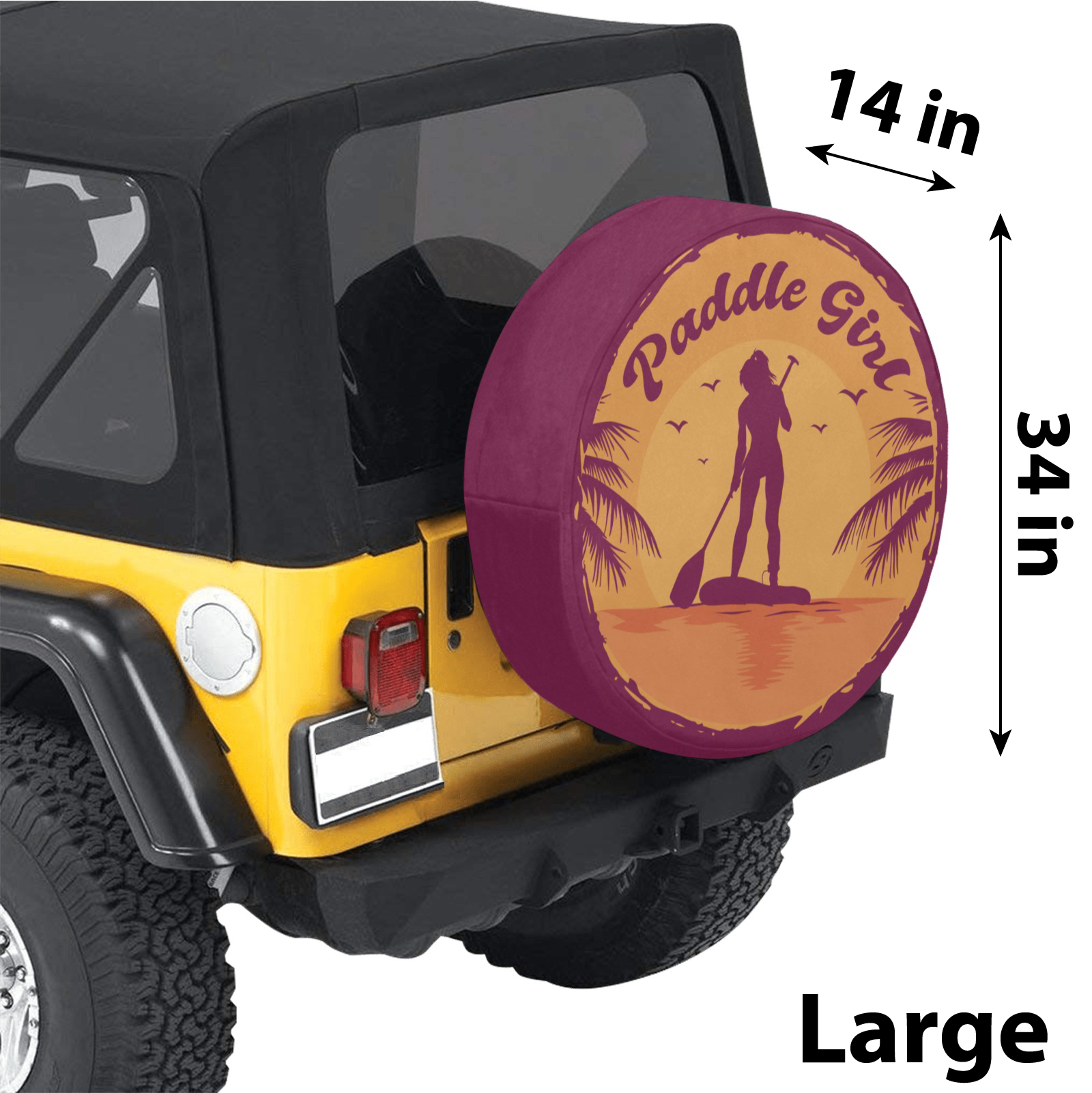 Standup Paddle Girl Spare Tire Cover ™ - Image 4