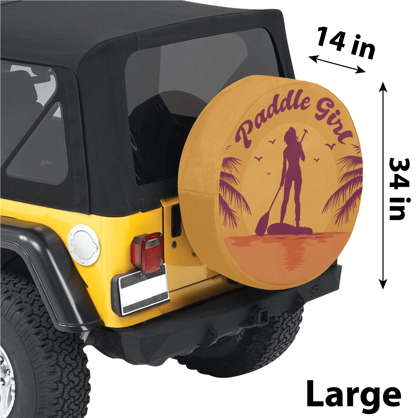 Standup Paddle Girl Spare Tire Cover ™ - Image 4