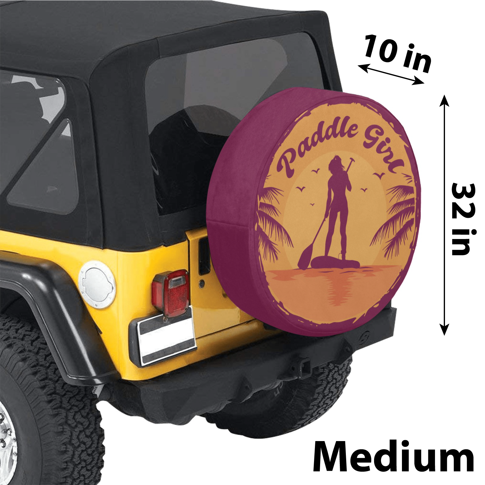 Standup Paddle Girl Spare Tire Cover ™ - Image 3
