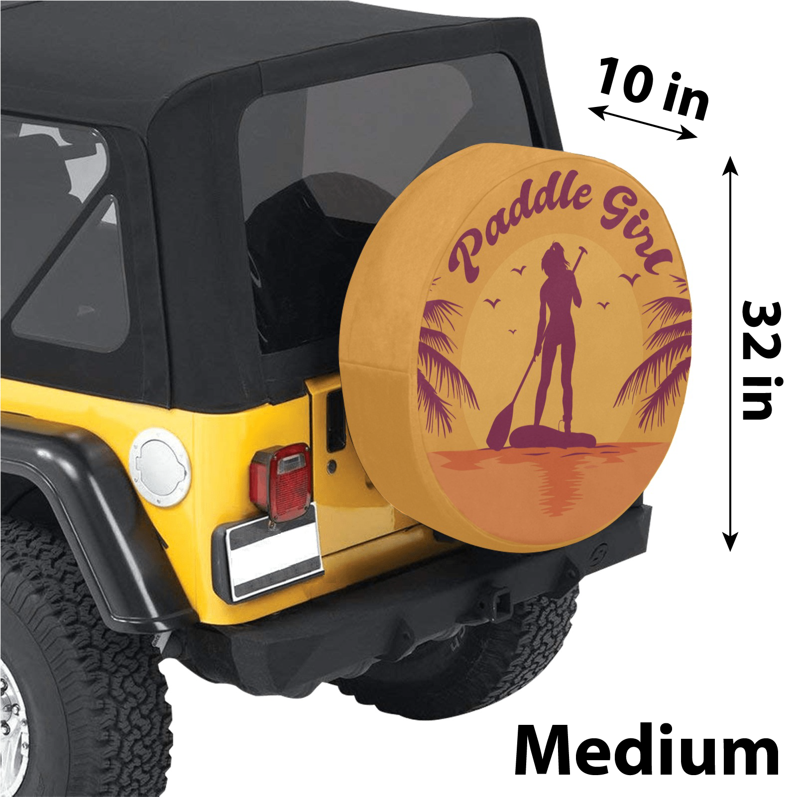 Standup Paddle Girl Spare Tire Cover ™ - Image 3