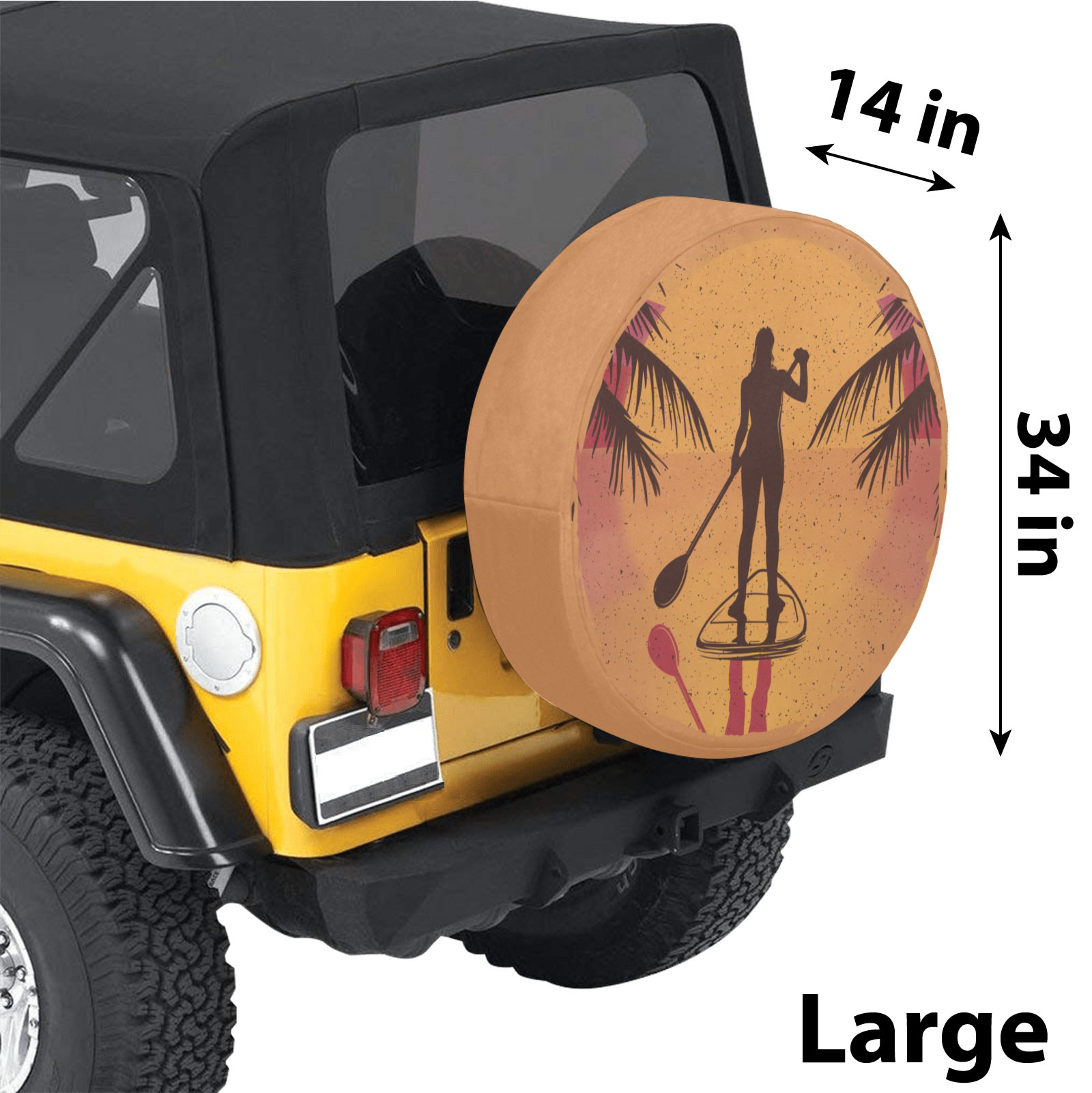 Standup Paddle Girl Spare Tire Cover ™ - Image 4