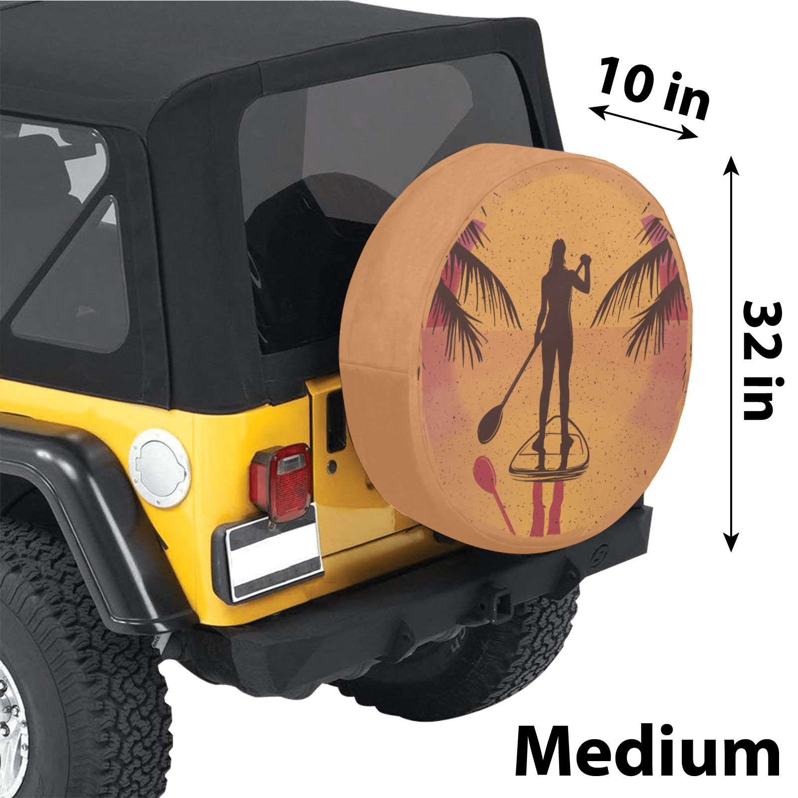 Standup Paddle Girl Spare Tire Cover ™ - Image 3